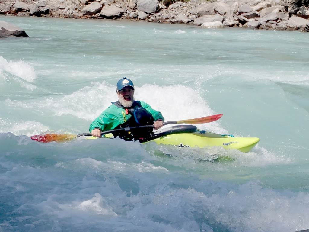 A person in a kayak
Description automatically generated